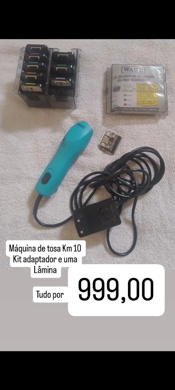 Máquina de tosa Km 10 + Kit Adaptador + Lâmina