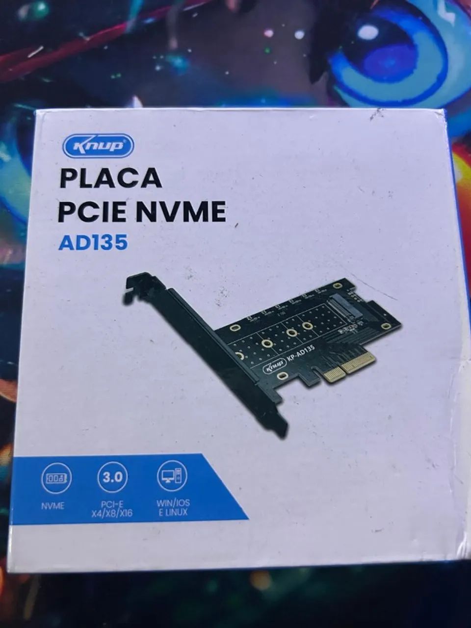Placa Adaptador Ssd M2 M.2 Nvme Knup Pci-e Express 4x 8x 16x