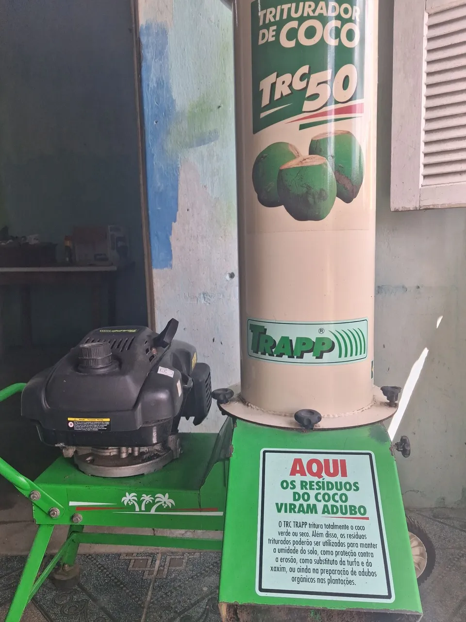 Triturador de coco secos e verdes 
