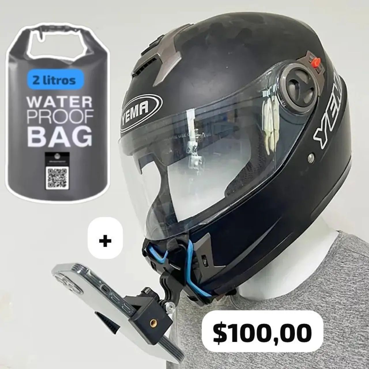Suporte capacete câmera e celular gopro universal  - Foto 5