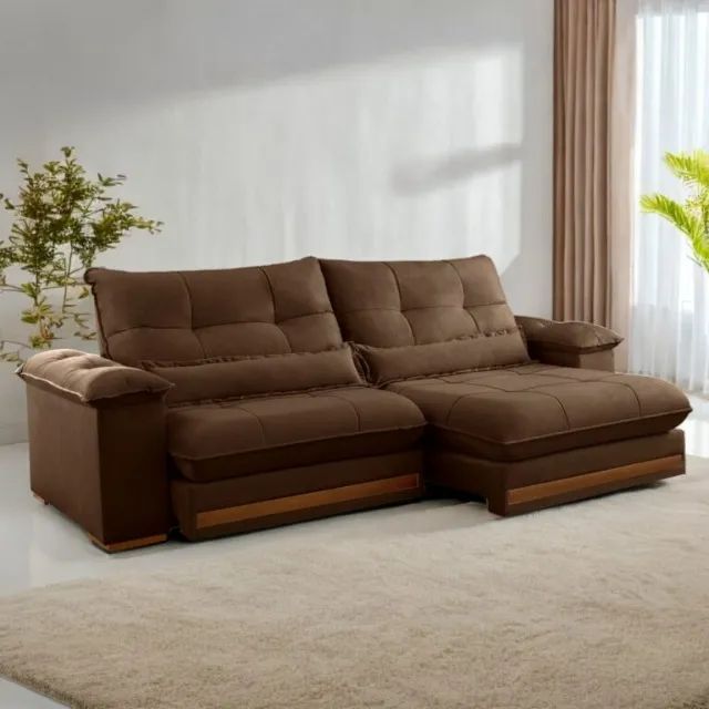 Sofá Retrátil e Reclinável Qatar 2,50 m -  Pronta Entrega! - Foto 5