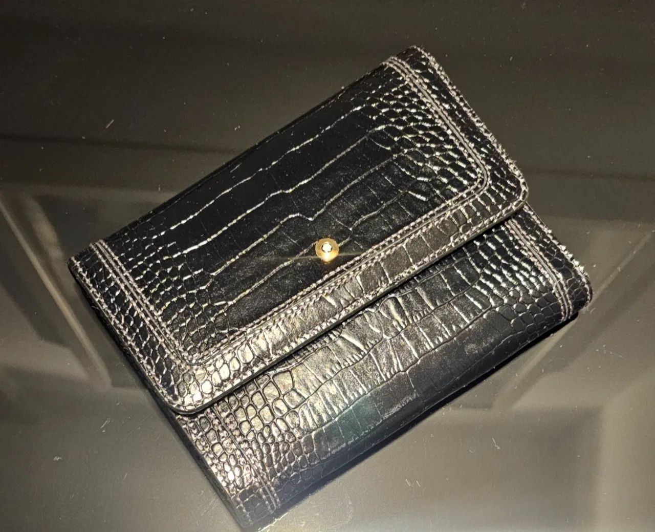 Carteira Montblanc Couro Croco - Elegância e Sofisticação - Foto 2
