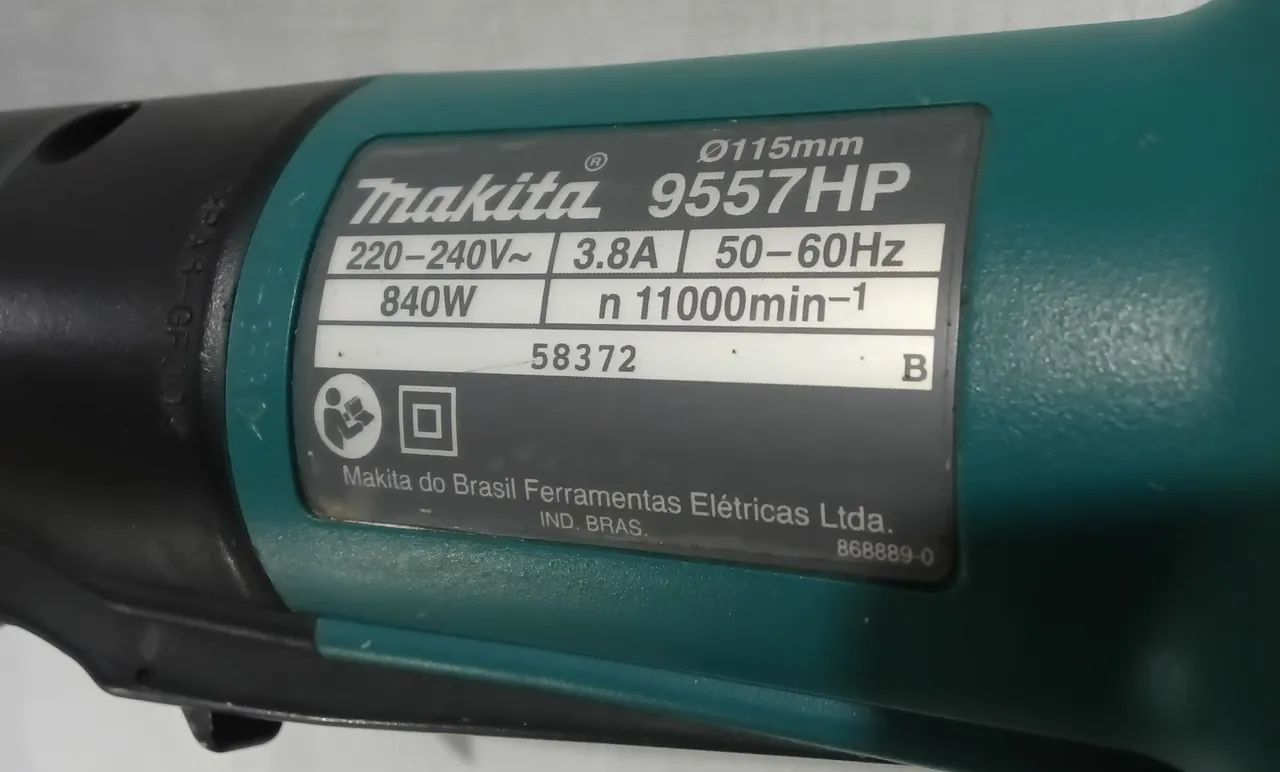 BAIXEI Esmerilhadeira Makita Angular 4.1/2" 840W -DEFEITO- p/ conserto retirada de peças - Foto 5