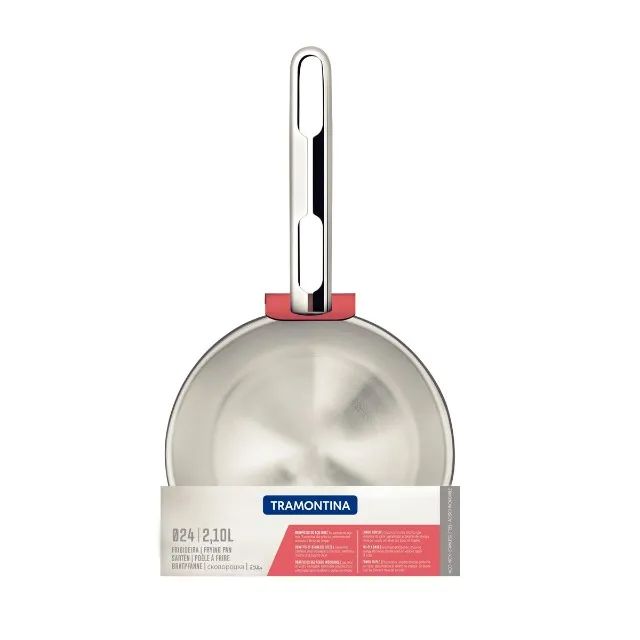 FRIGIDEIRA TRAMONTINA ALLEGRA 20CM 1,3L EM AÇO INOX COM FUNDO TRIPLO 62666201 - Foto 3
