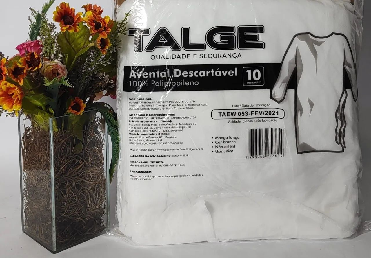 Avental / Jaleco Descartável pct c/10