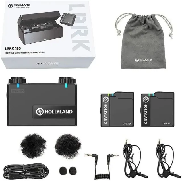 Microfone Lapela Hollyland Lark 150 Duo