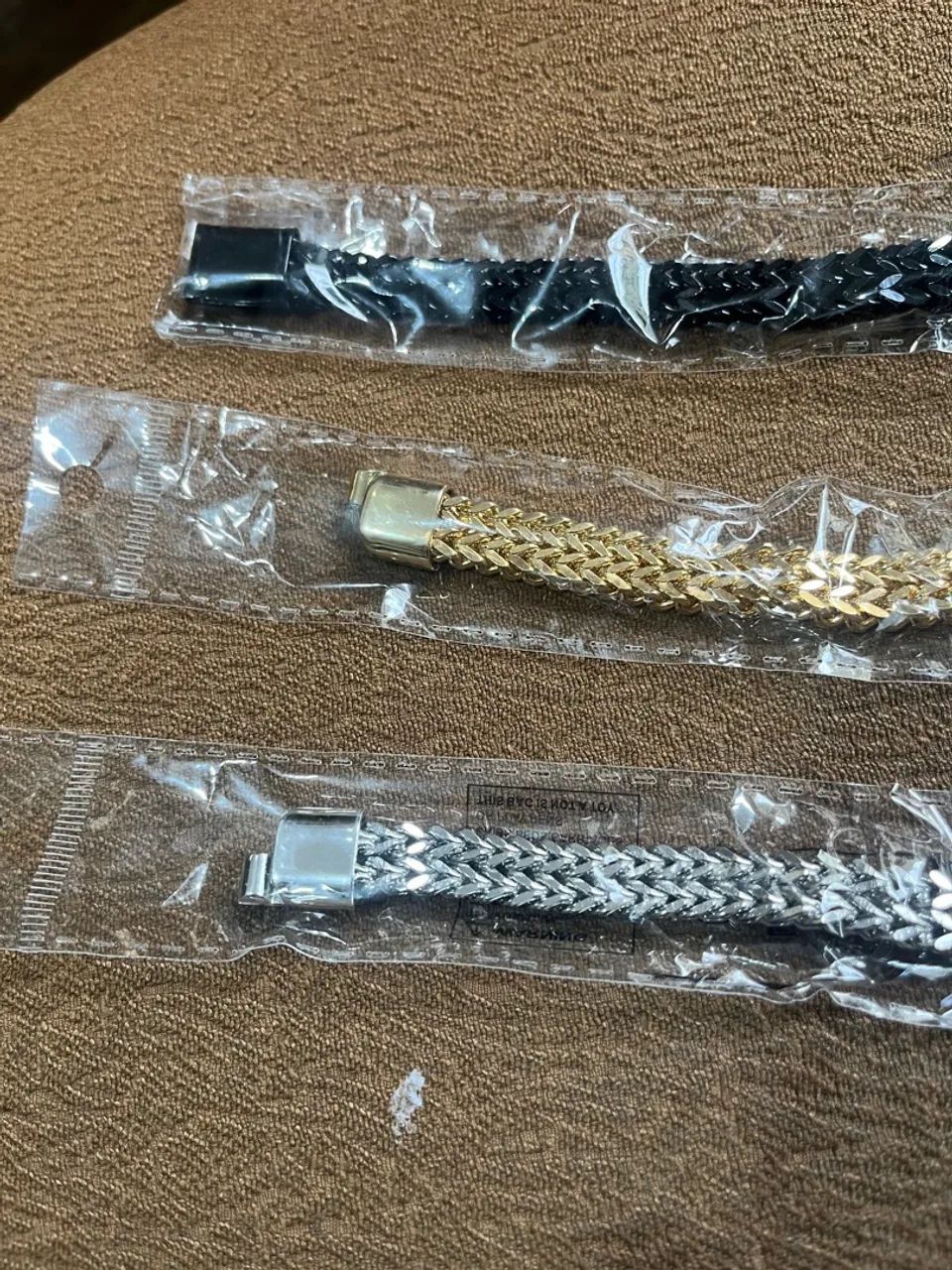 Pulseira de aço masculino 19 cm - Foto 2