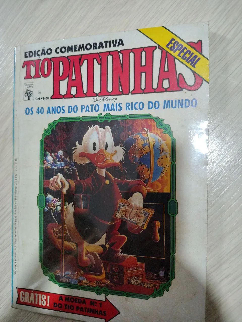 Gibi Edição Comemorativa 40 anos TIO PATINHAS, Disney 