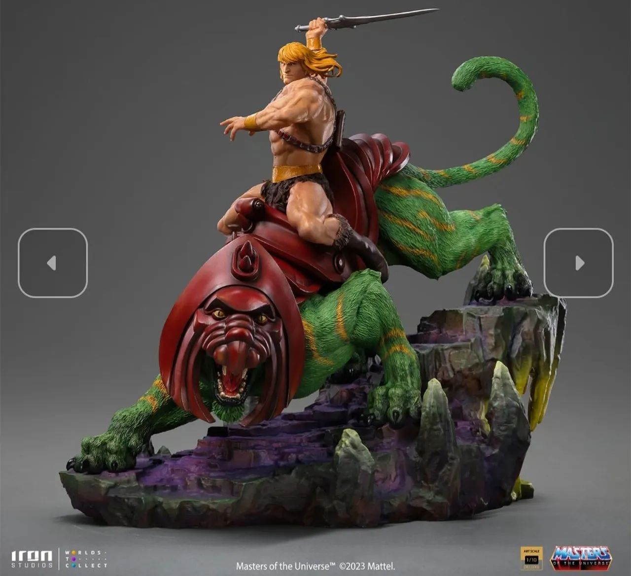 He Man e Battle Cat Deluxe Iron Studios - Foto 4