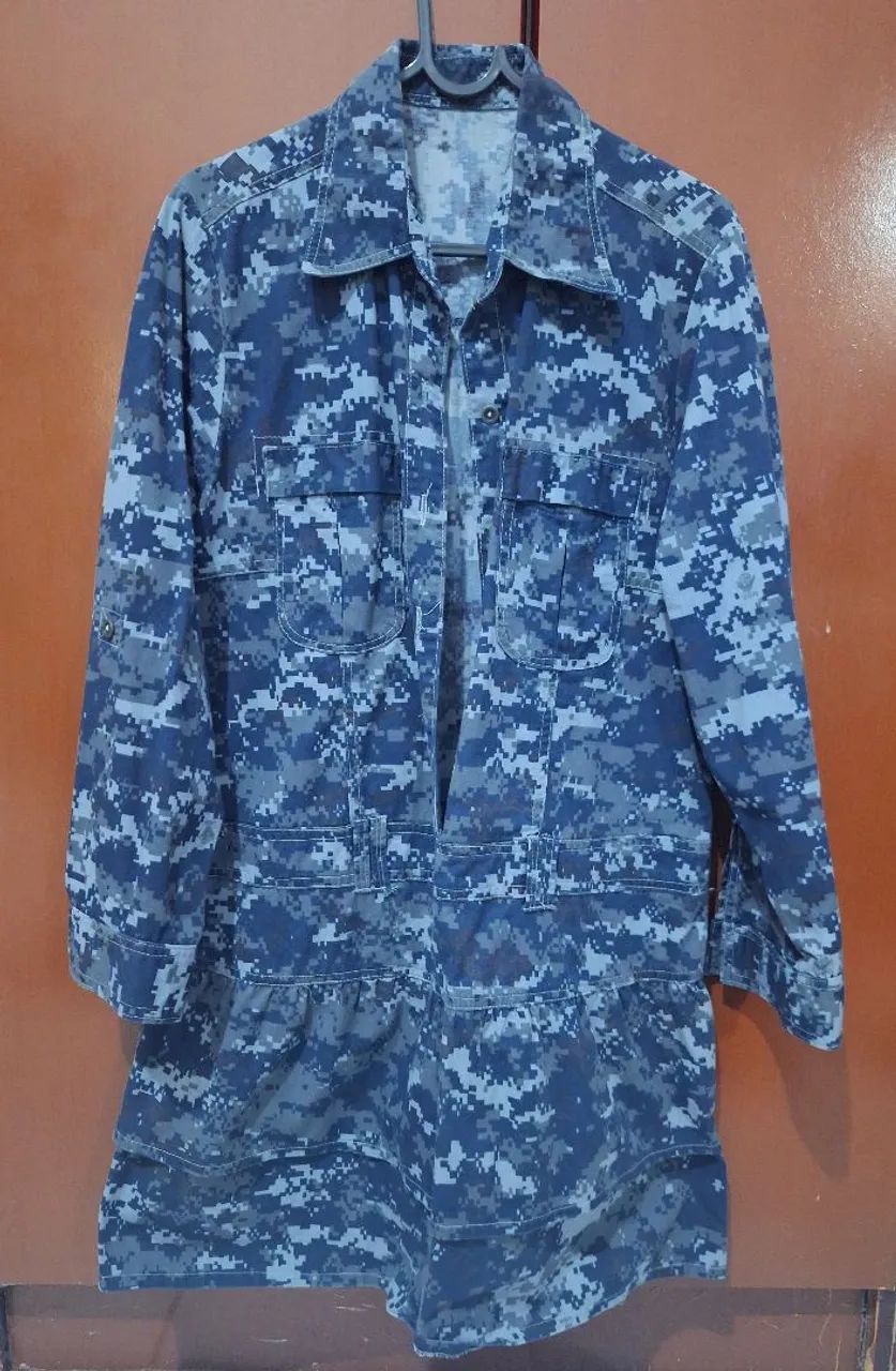 Vestido Camuflado Azul