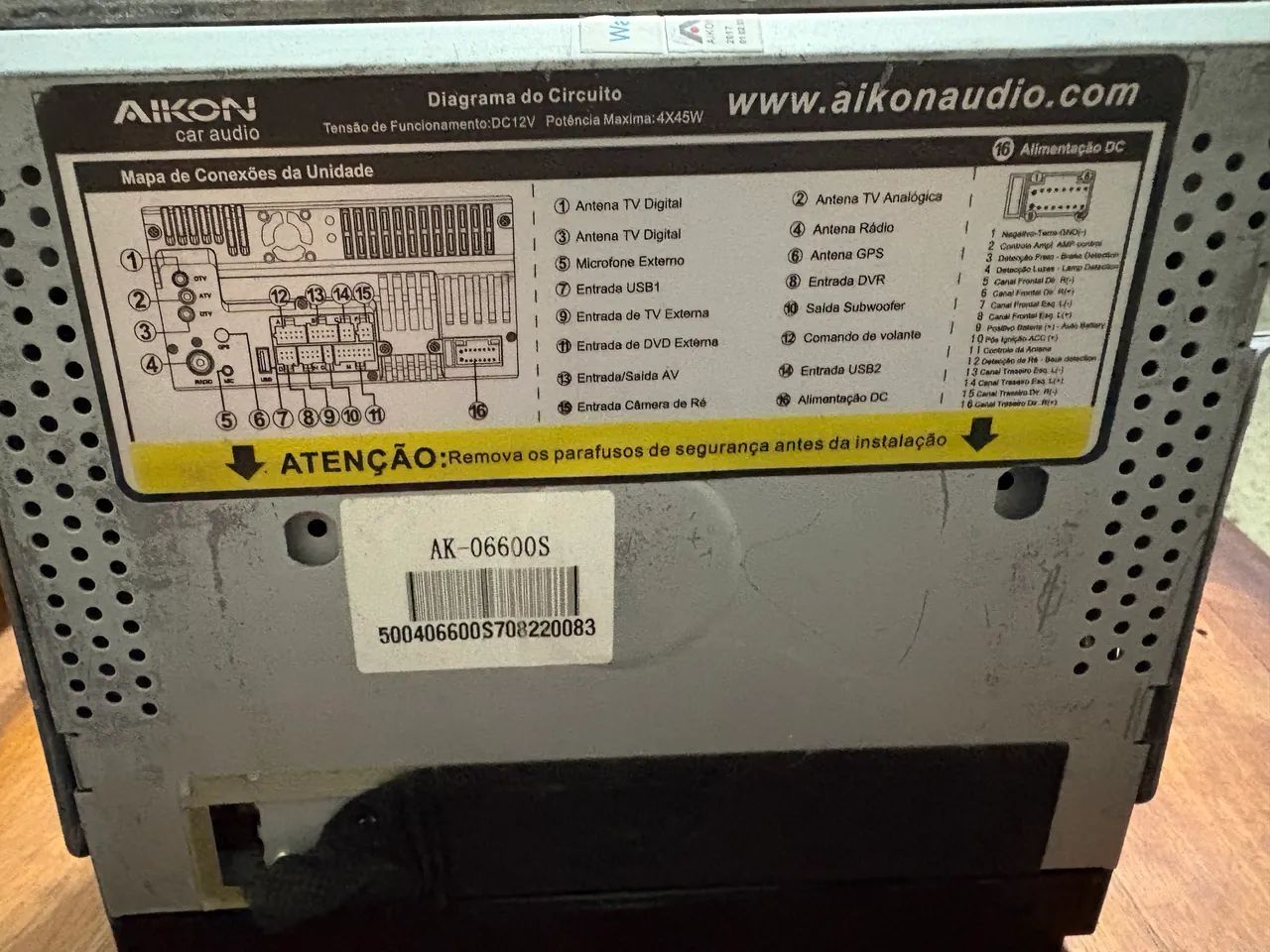 Multimídia Aikon Ak-06600S para Retirada de peças ou Reparo  - Foto 2