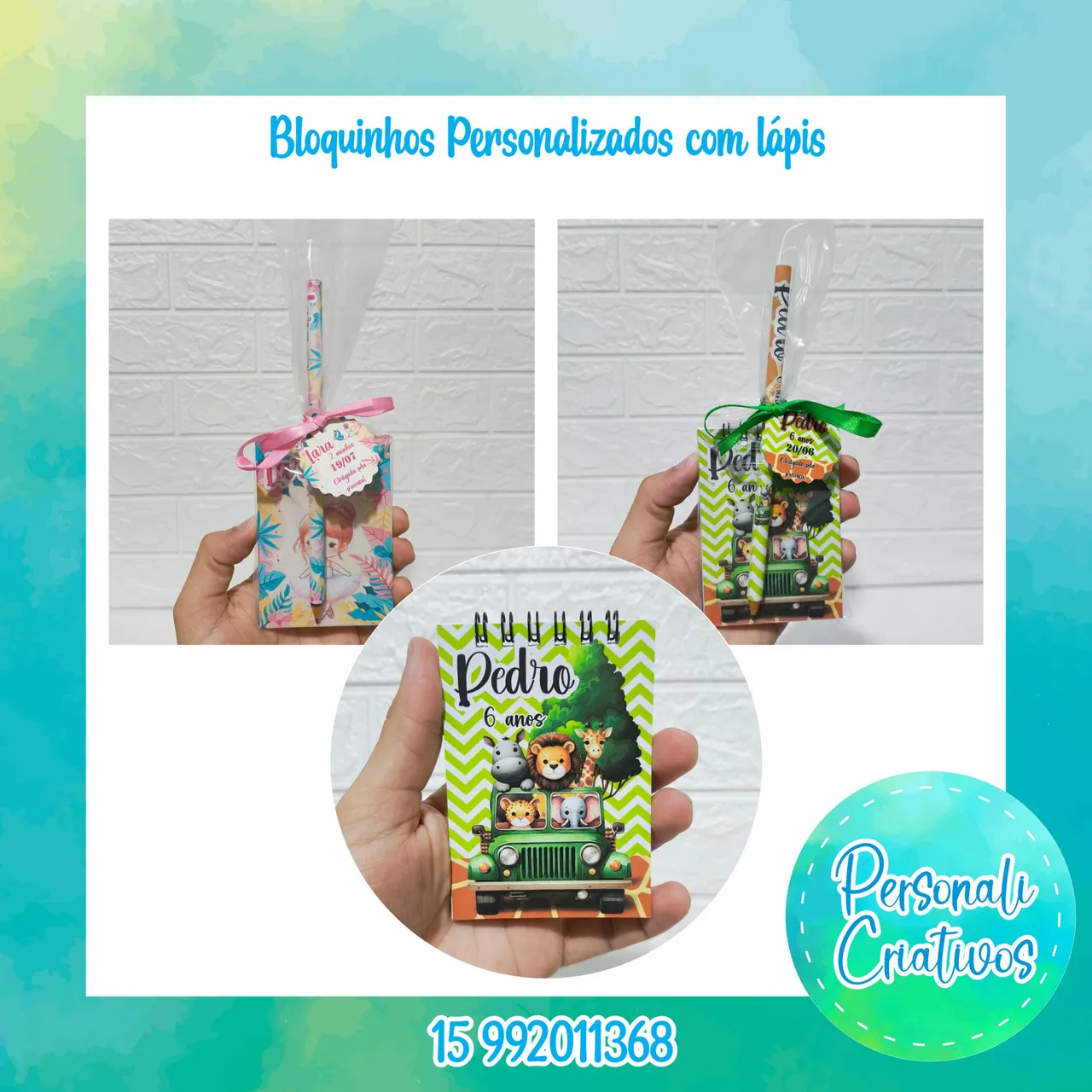 Bloquinhos Personalizados com Lápis