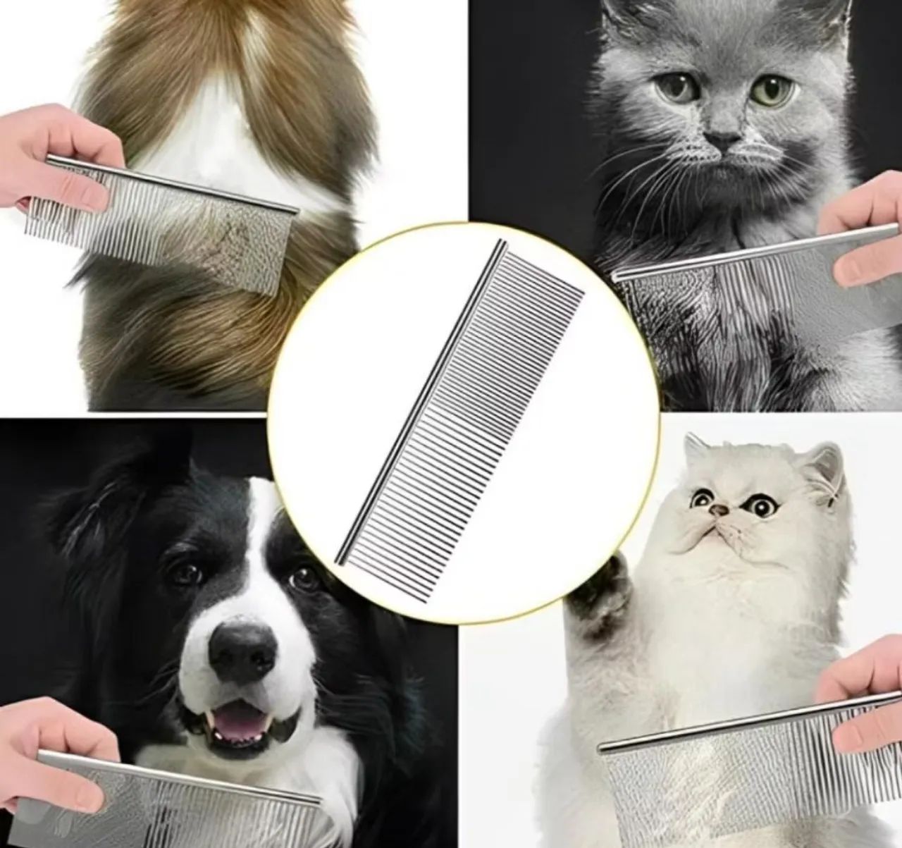 Pente de Aço para Banho Pet Shop para Cachorro Cães Gatos - Foto 6