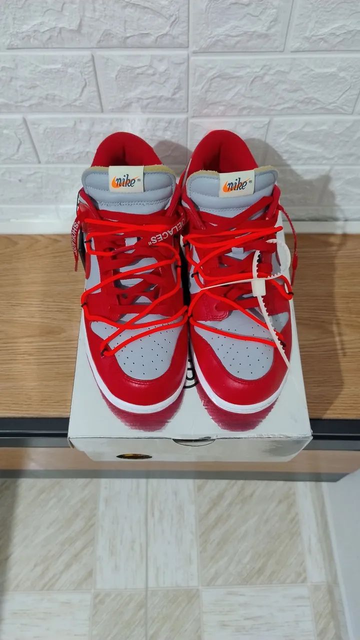 Dunk off-white university red raridade t:41 - Foto 2