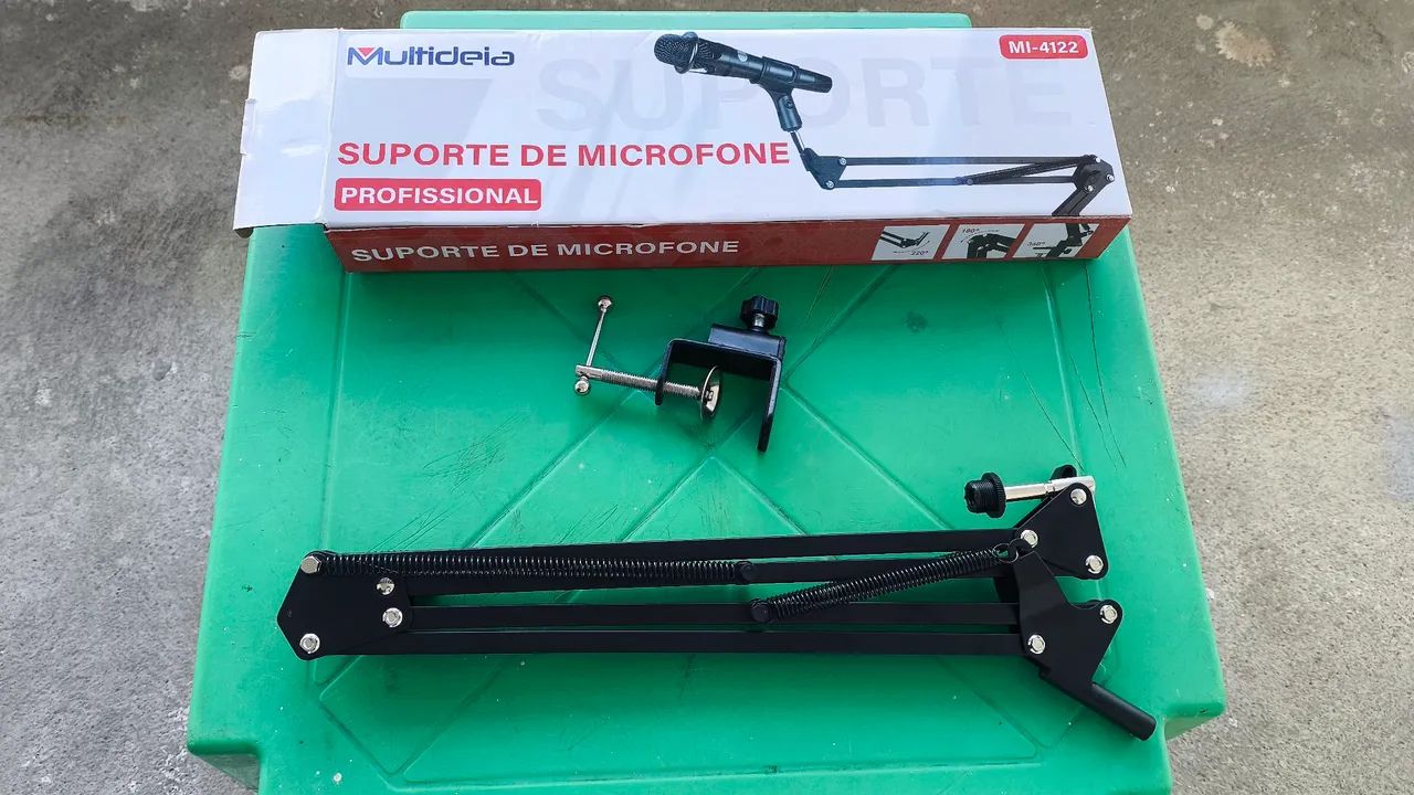 Suporte Braço Articulado de Microfone para Mesa