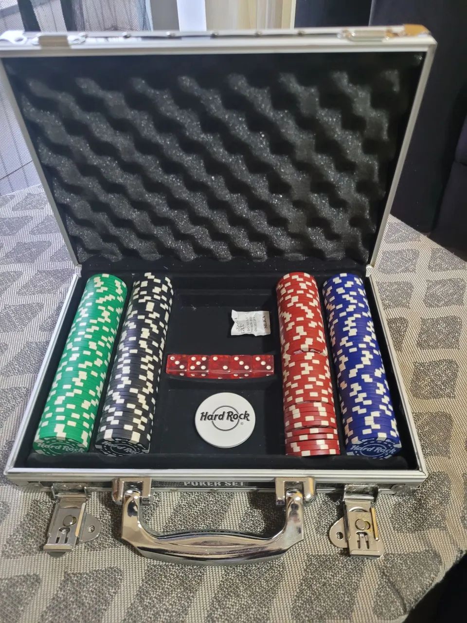 Maleta de Poker Hard Rock Original Importado Raro - Foto 5