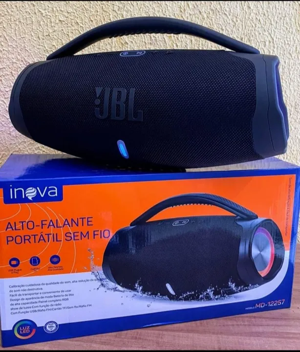 Caixa de Som JBL Portátil Sem Fio - Inova MD-12257