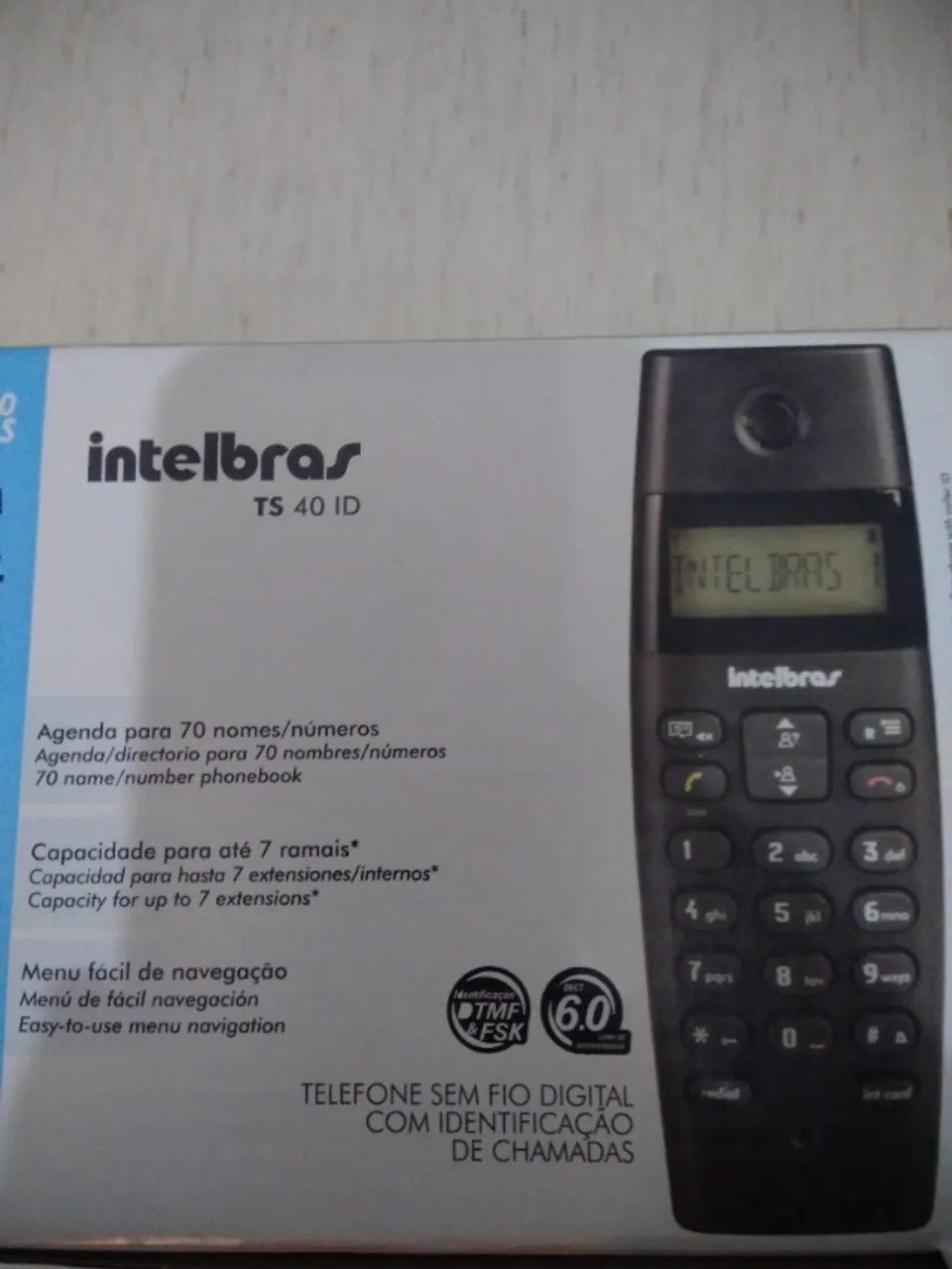 Telefone sem fio INTELBRAS novo