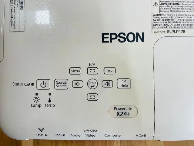 Projetor Epson PowerLite X24+ 3500lm WIFI+USB-A, USB-B, RCA, VGA, HDMI, S-Video - Foto 4