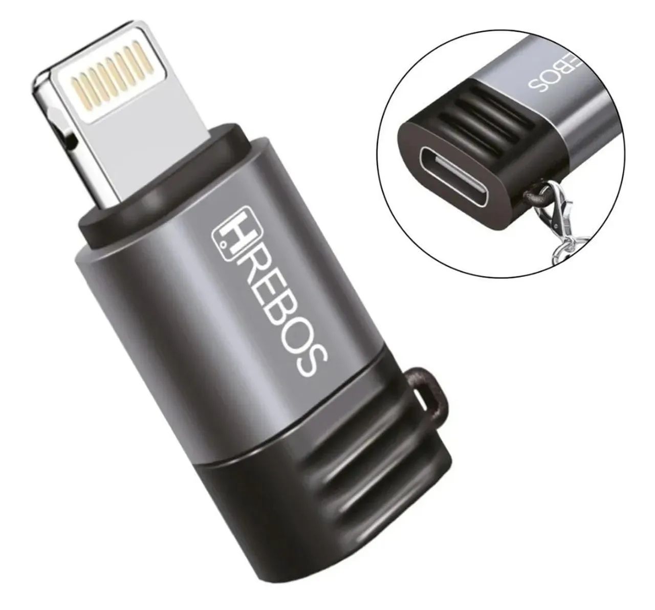 Adaptador OTG Lightning / TIPO-C HREBOS AD-048 - Foto 3