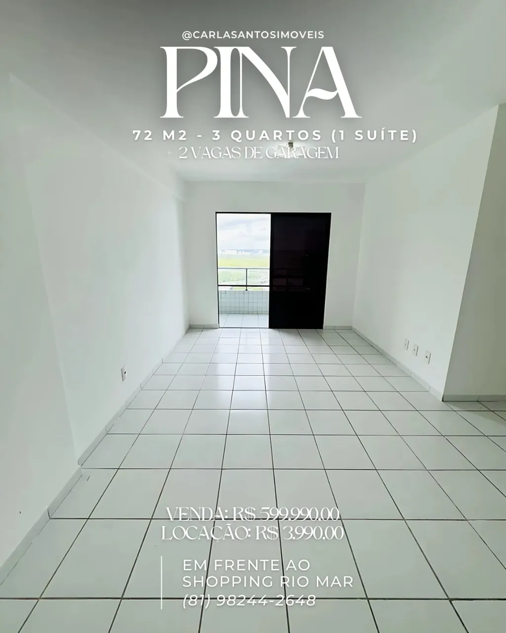 De frente pro Shopping RioMar, esse apartamento é simplesmente INCRÍVEL! 3 QUARTOS!