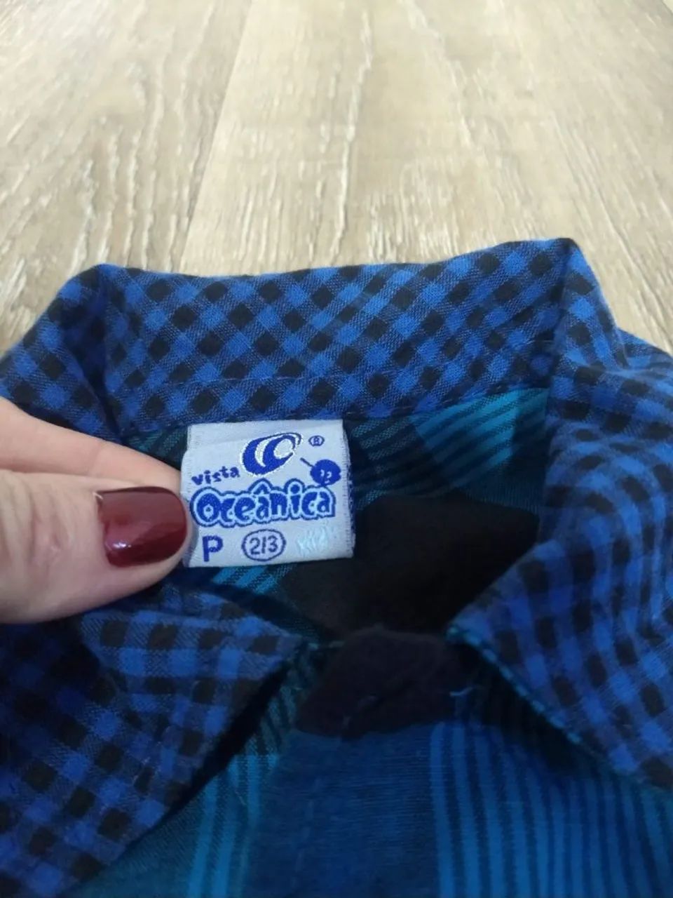 Camisa infantil xadrez tamanho P