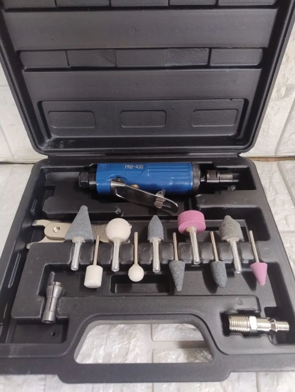 Mini Retífica Pneumática PDR PRO?430K - 25.000?RPM, 0,3?HP (kit com maleta e acessórios) - Foto 3