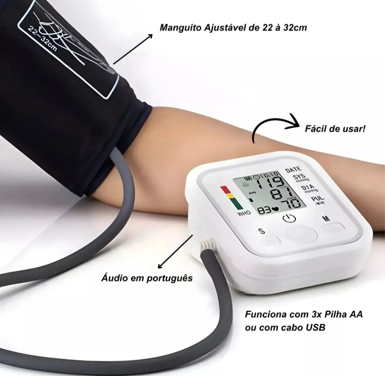 Aparelho Medidor de Pressão Digital de Braço - Foto 4