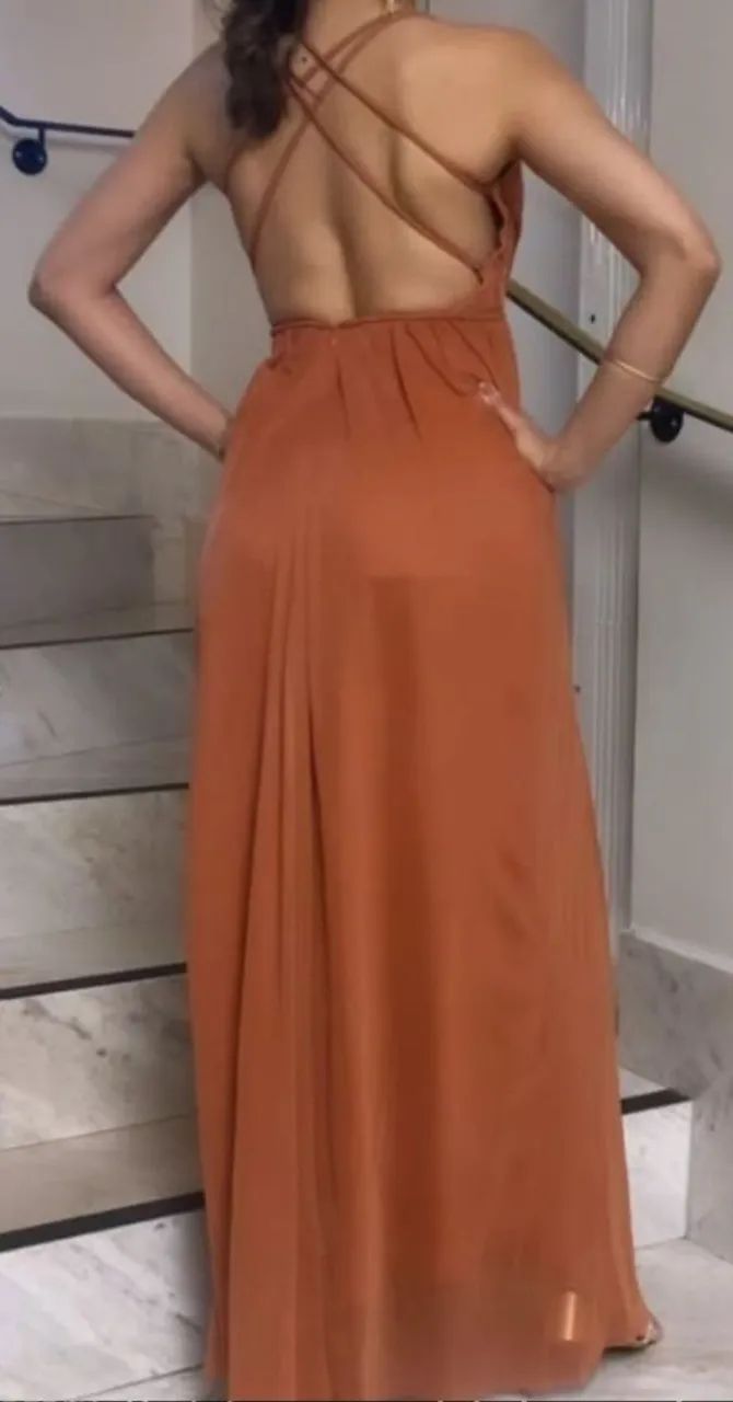 Vestido longo com fenda - Foto 4