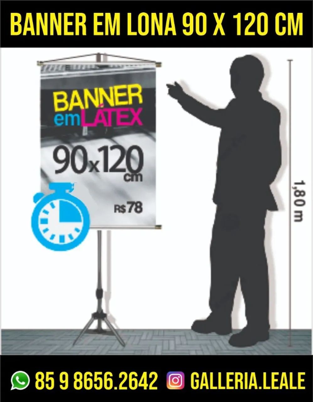 Banner em Lona 90 x 120 cm - Foto 2
