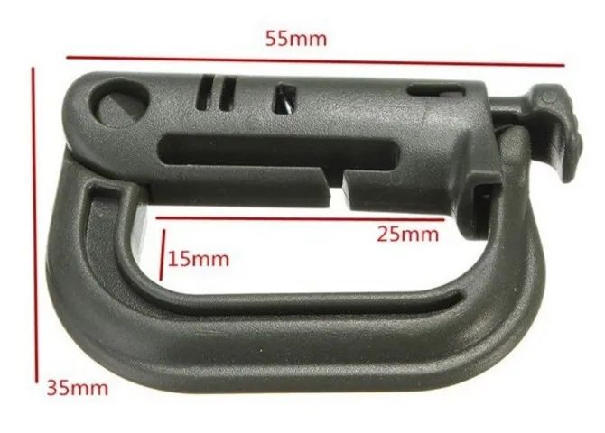 Mosquetão Polímero Modelo Grimlock Cinza Foliage Green - Foto 2