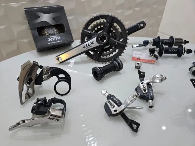 Grupo bike shimano XTR M970 - 3x9 velocidades (impecavel e itens