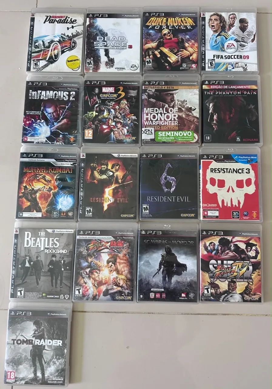Jogos de PS3 - R$ 40 cada