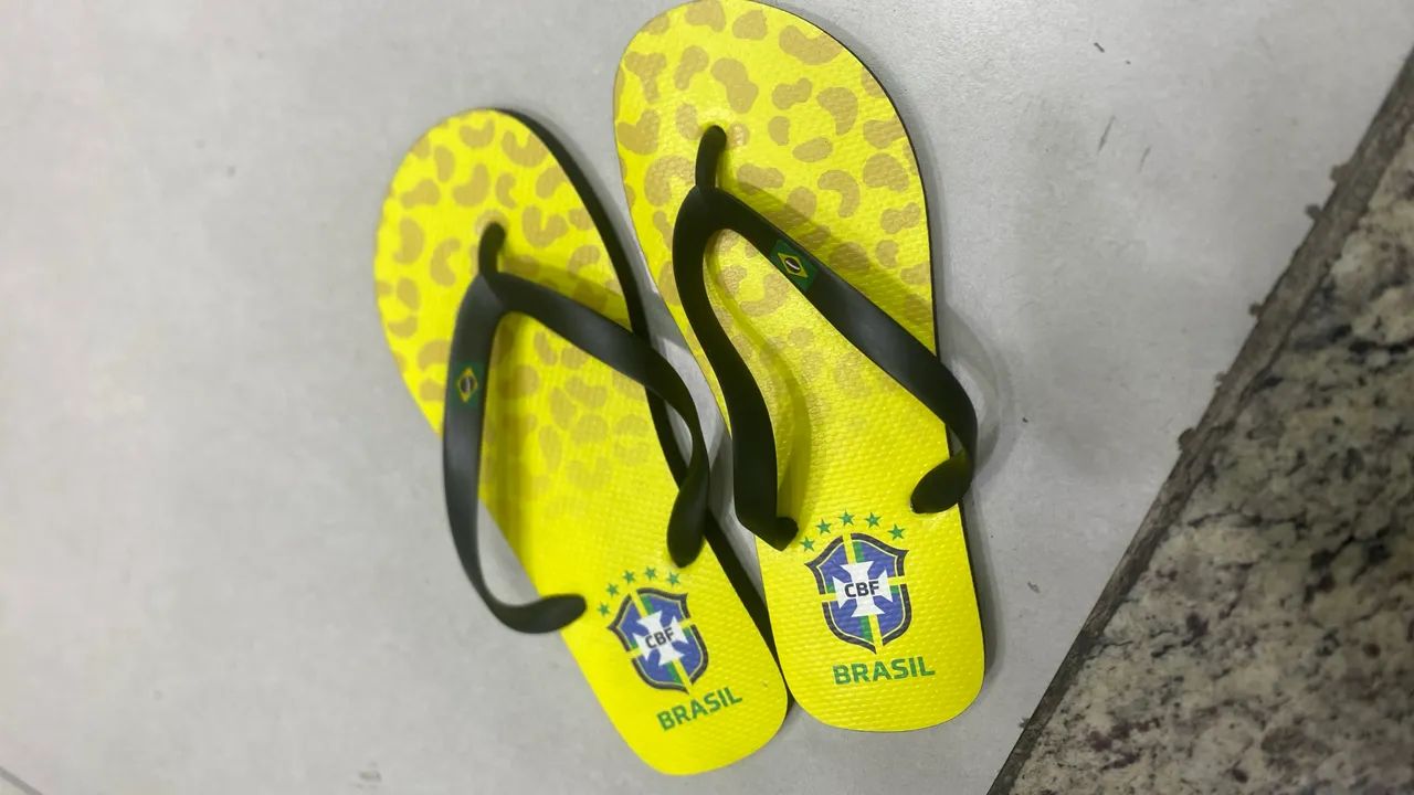 Chinelo unissex Brasil rumo ao hexa  - Foto 4