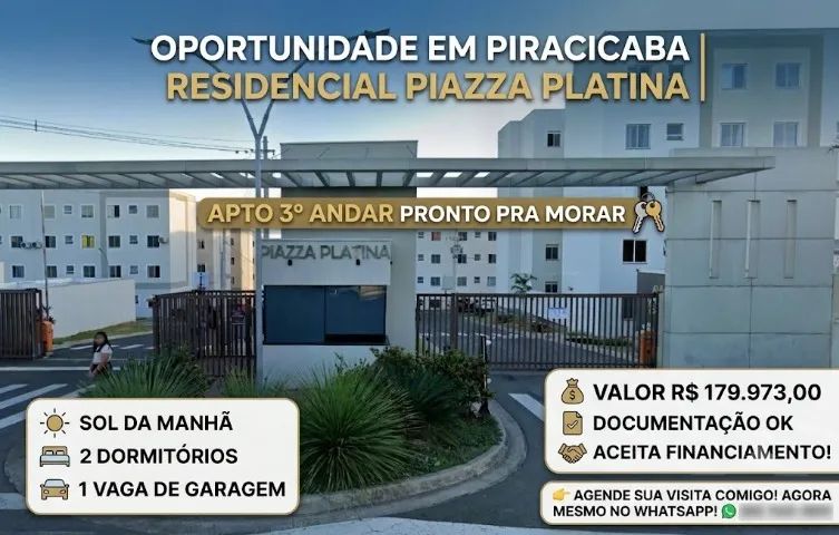 OPORTUNIDADE EM PIRACICABA | APARTAMENTO PRONTO PARA MORAR!