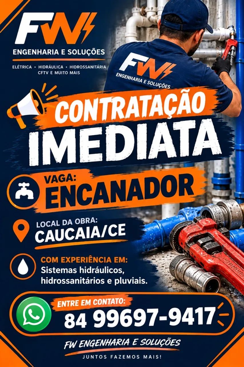 Vaga de encanador 