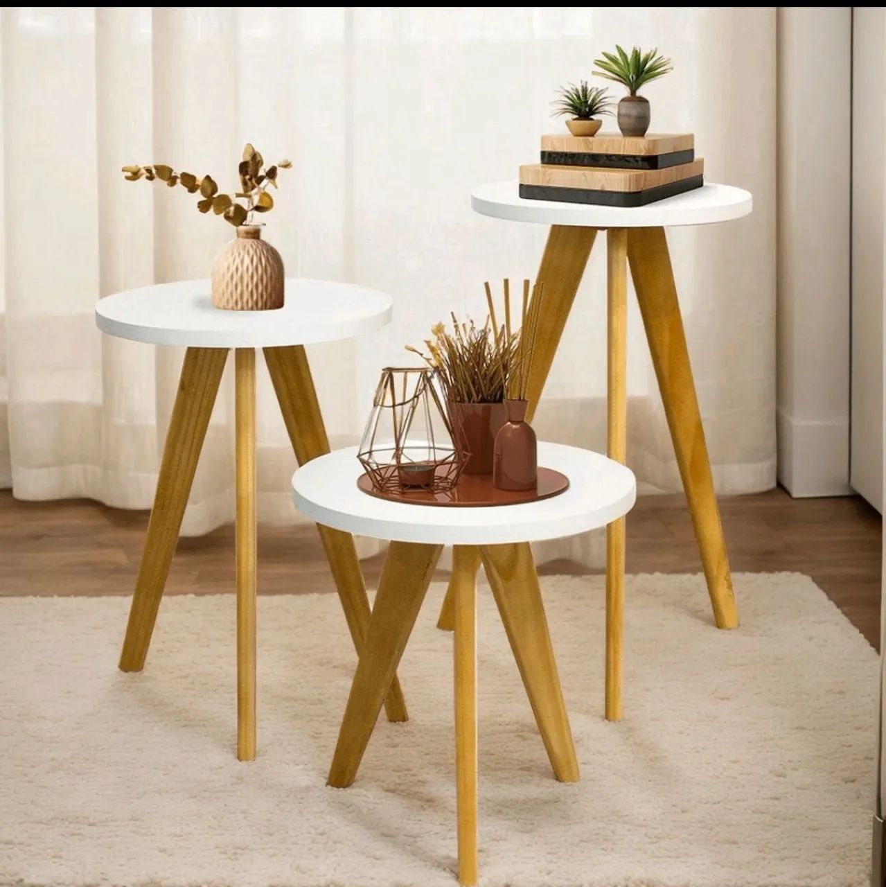 Jogo de mesas decoração  - Foto 3