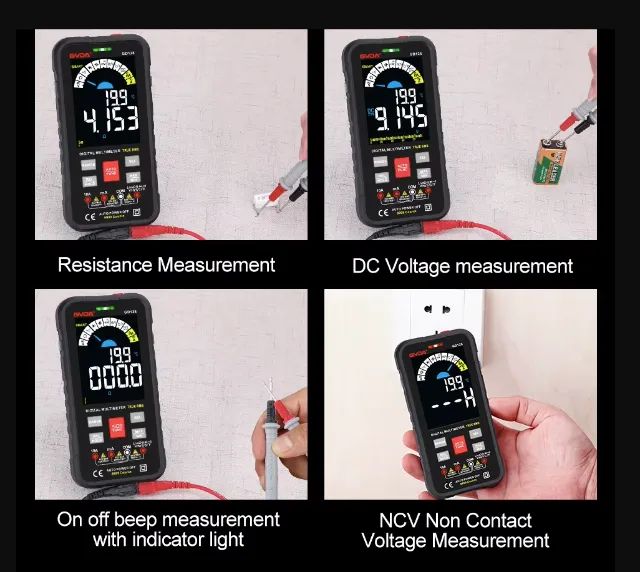 Multímetro Digital smart auto Range1000V 10A Tester, Medidor, Ohm, Hz - Foto 2