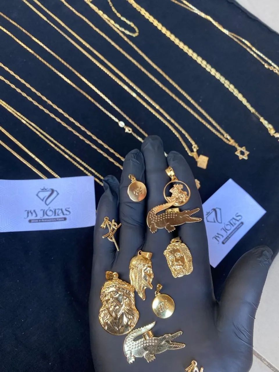 corrente promoção folheado a outo branco 18k  - Foto 3