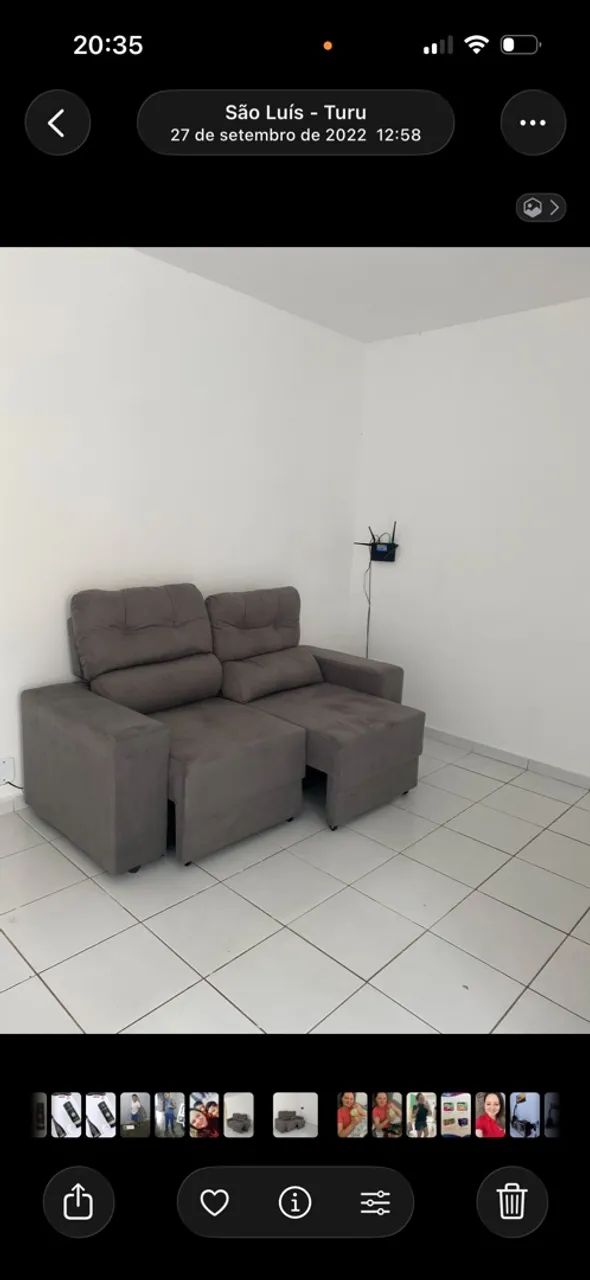 Sofá retrátil 2 lugares 