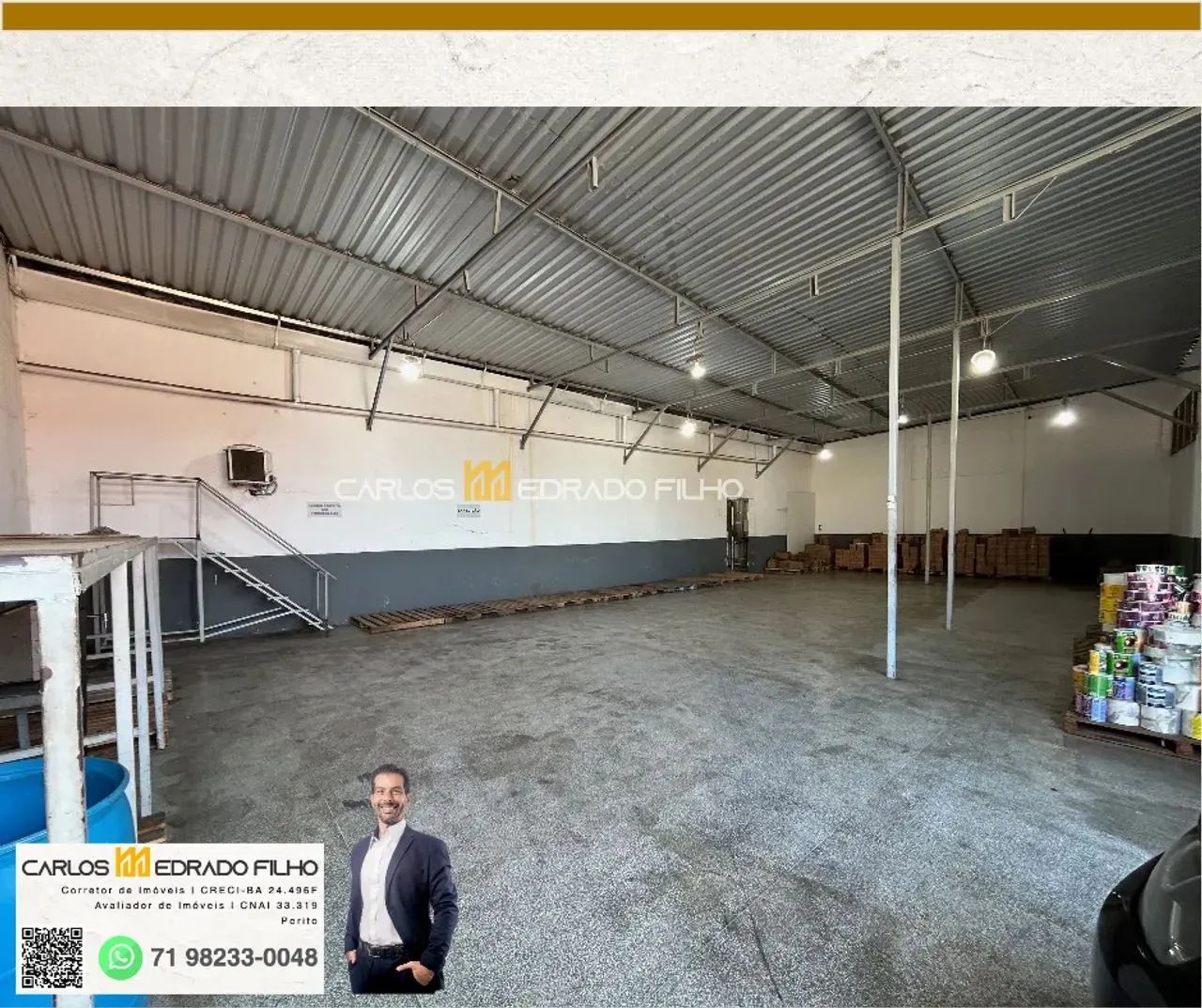 Galpão Logístico 1.050 m² com Mezanino Amplo  Fácil Acesso à CIA/Aeroporto - Lauro de Frei