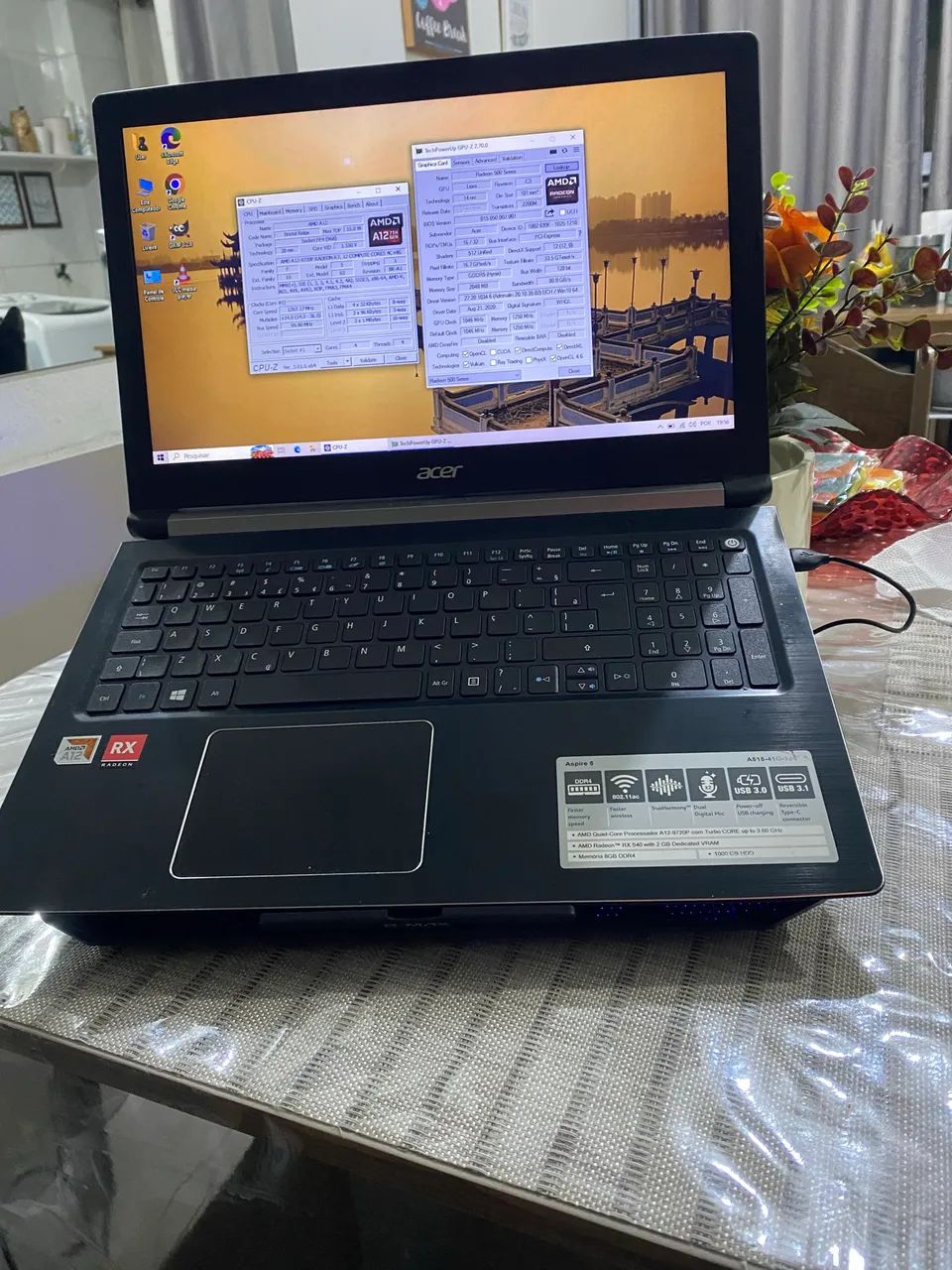 Notebook Gamer AMD A12 + RX 540 + SSD240 Gb