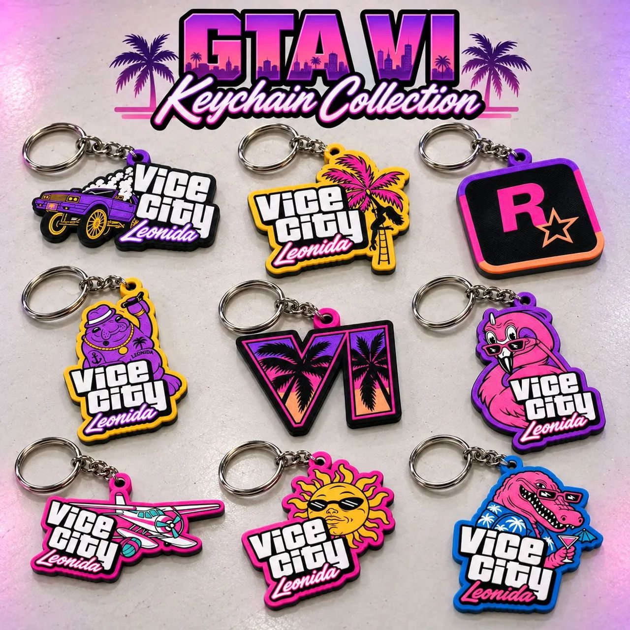 Chaveiros tema gta 6
