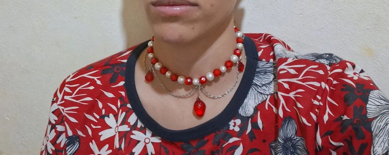 Gargantilha vermelha (Coquettecore) - Foto 3