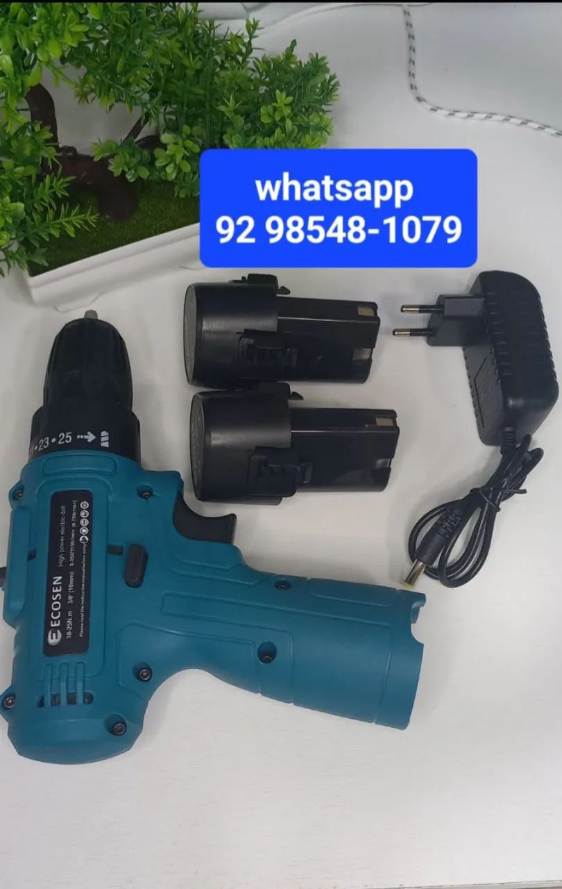 Pentrega gratuita, parafusadeira com duas baterias Novo na caixa 