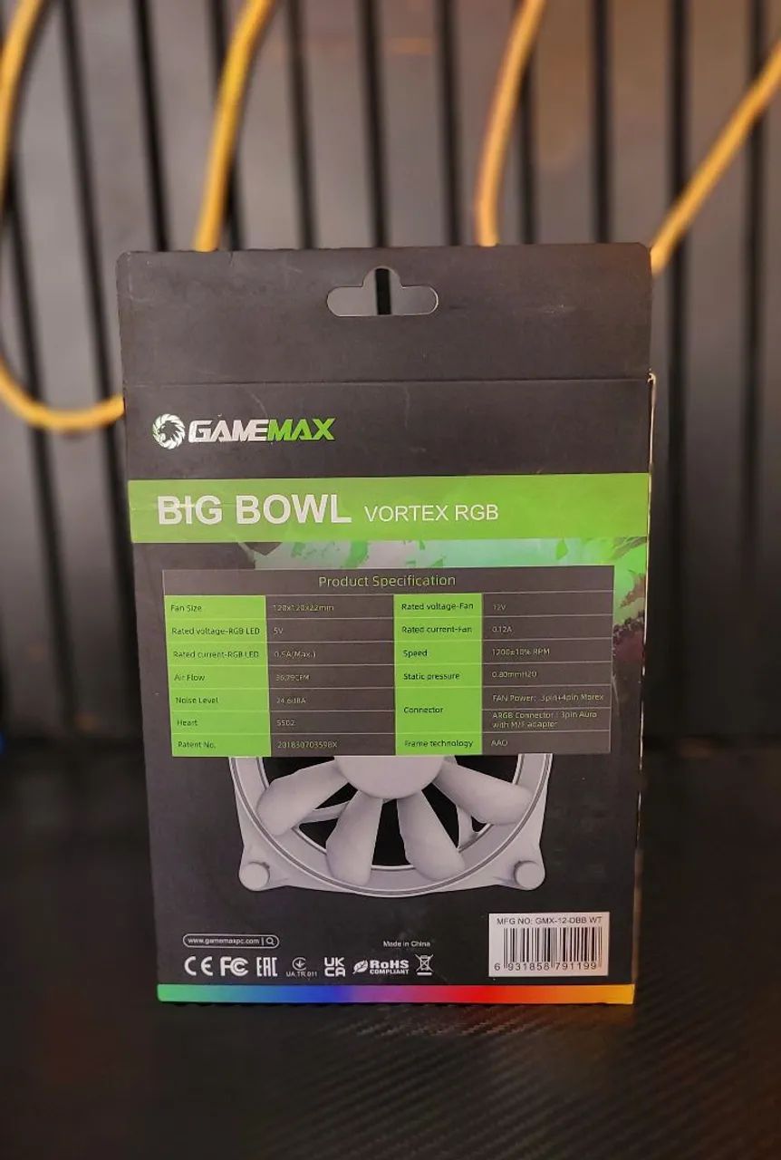 Fan 120mm branco 5v ARGB - Foto 3