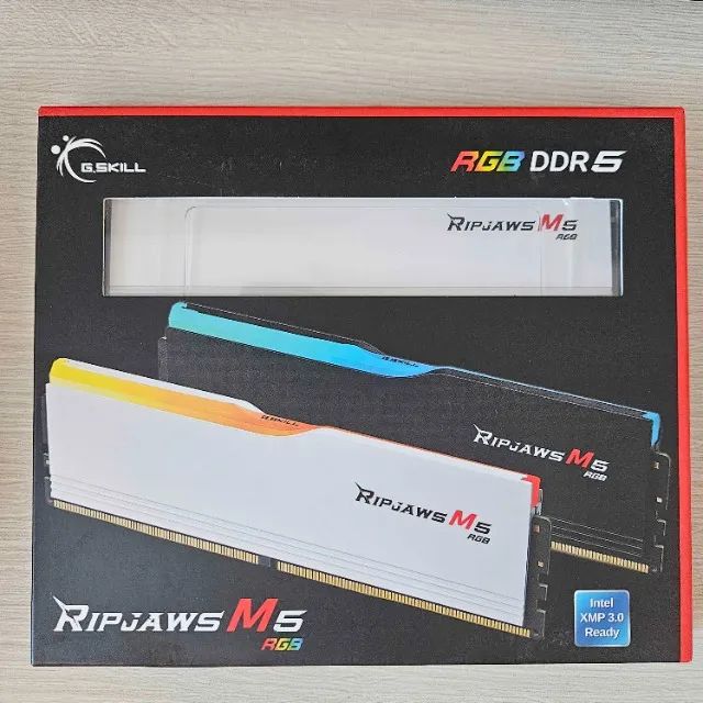 (NOVO) Memória DDR5 48GB (2x24GB) 5.200MHz G.Skill Ripjaws M5 RGB F5-5200J4040A24GX2-RM5RW - Foto 4