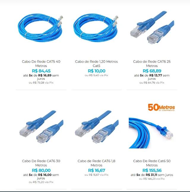 Cabo de Rede para Internet Até 1000Mbps - Até 50 Metros de Comprimento! - Foto 3