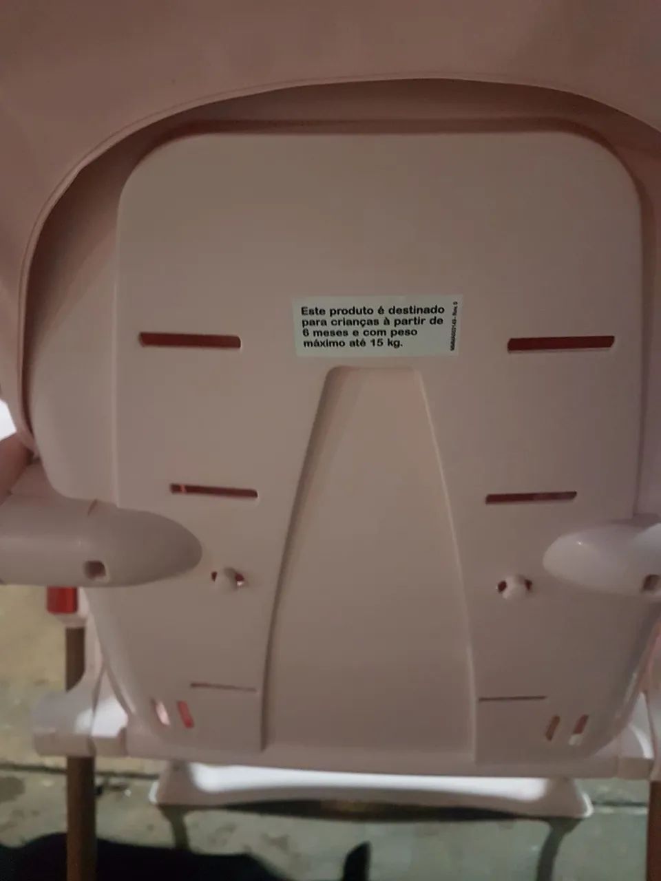 Cadeira de alimentação menina Galzerano cor rosa-claro suporta até 23kg - Foto 3