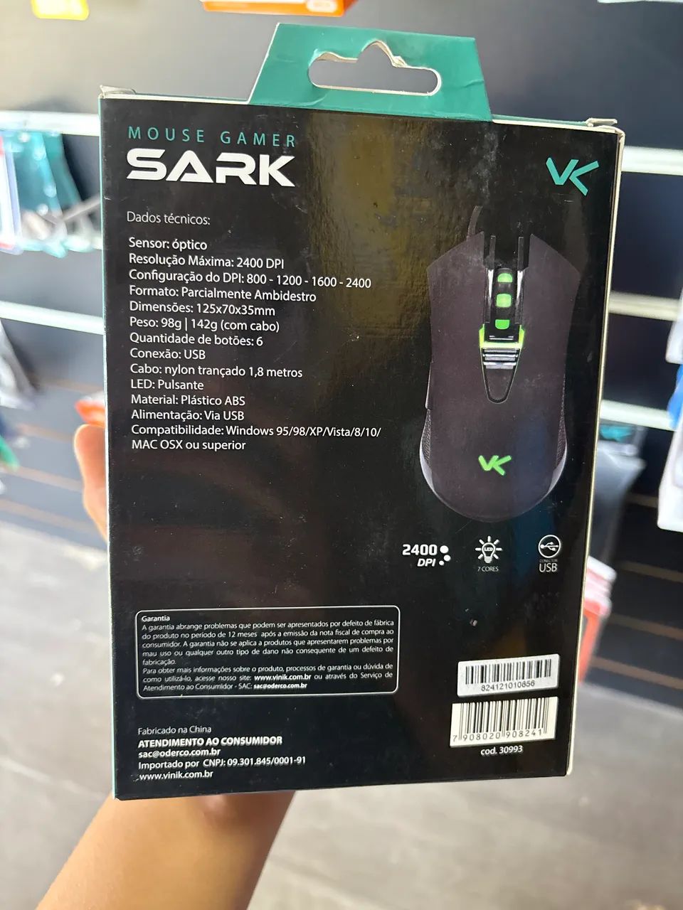 Mouse Gamer Sark 2400 DPI - USB - LED - Foto 2